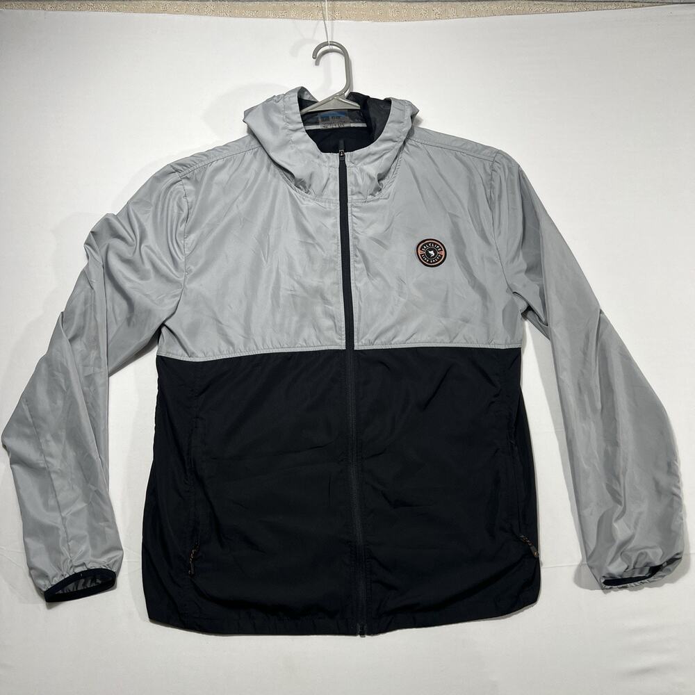 Salt Life SLX Performance Size L Gray/Black Packable Rain Mission Jacket Large